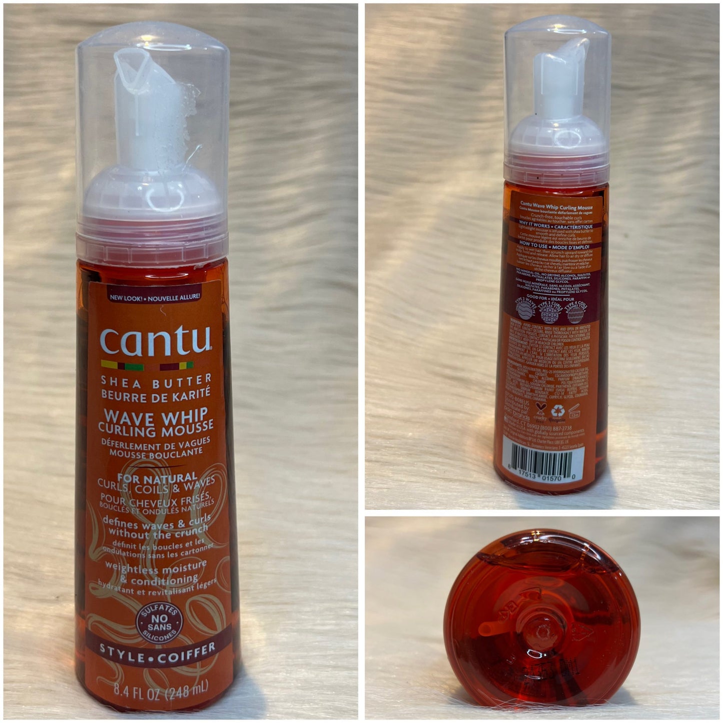 Cantu Shea Butter Wave Whip Curling Mousse 248ml