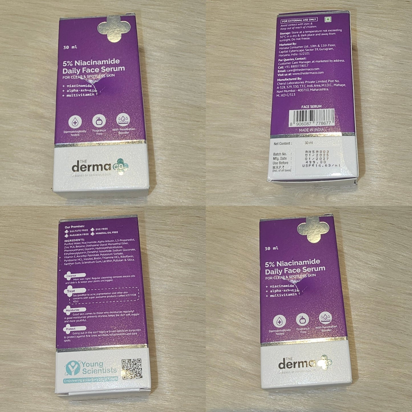 (Discounted Product) The Derma Co 5% Niacinamide Daily Face Serum 30ml