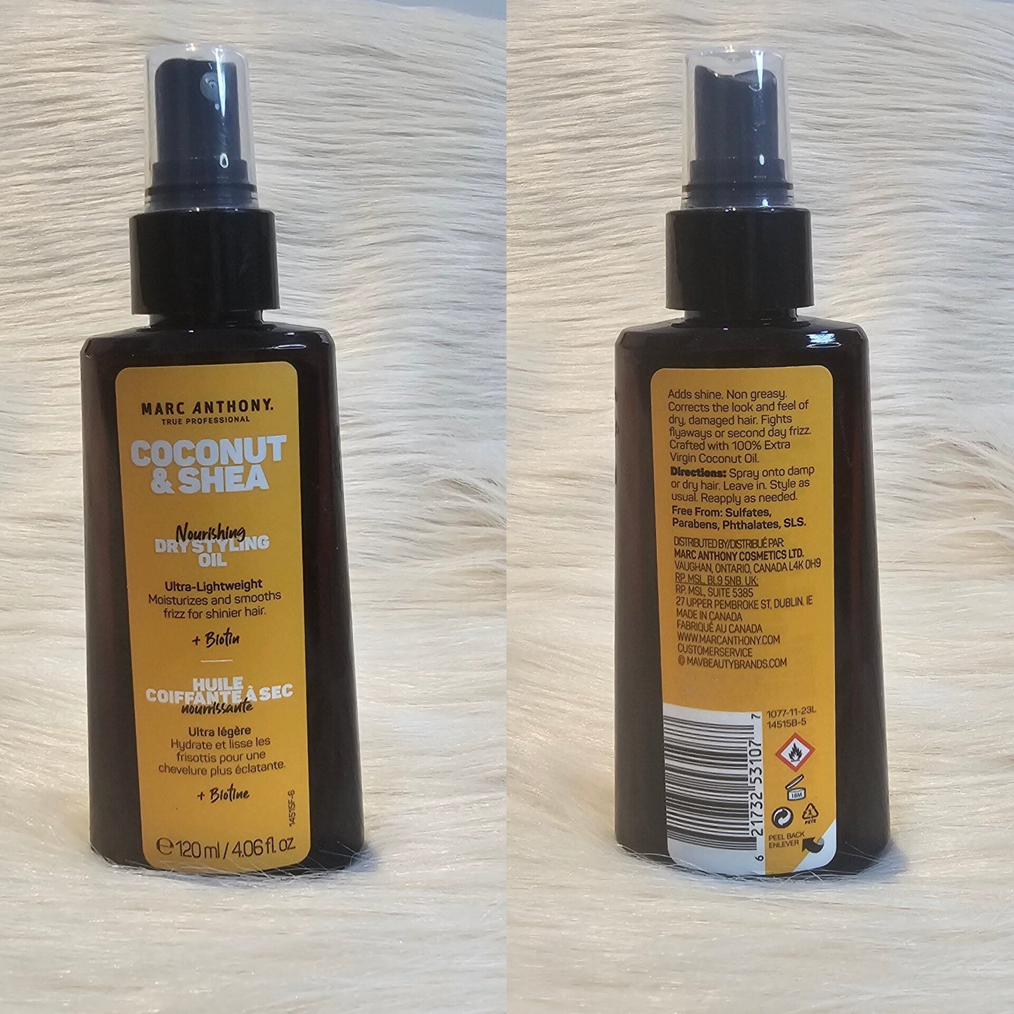 Marc Anthony Hydrating Coconut Oil & Shea Butter Dry Styling Oil 120ml