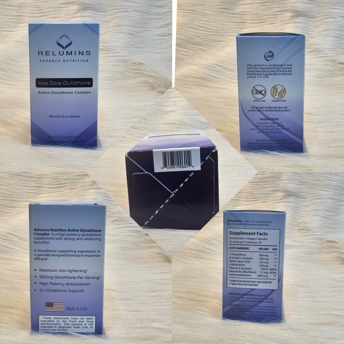Relumins Advance Nutrition Max Dose Glutathione Complex (60 Capsules)