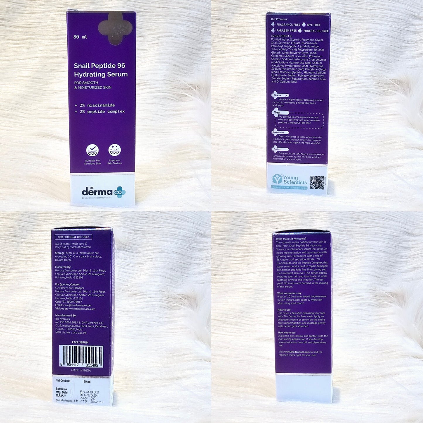 The Derma Co Snail Mucin 96 Serum 80ml