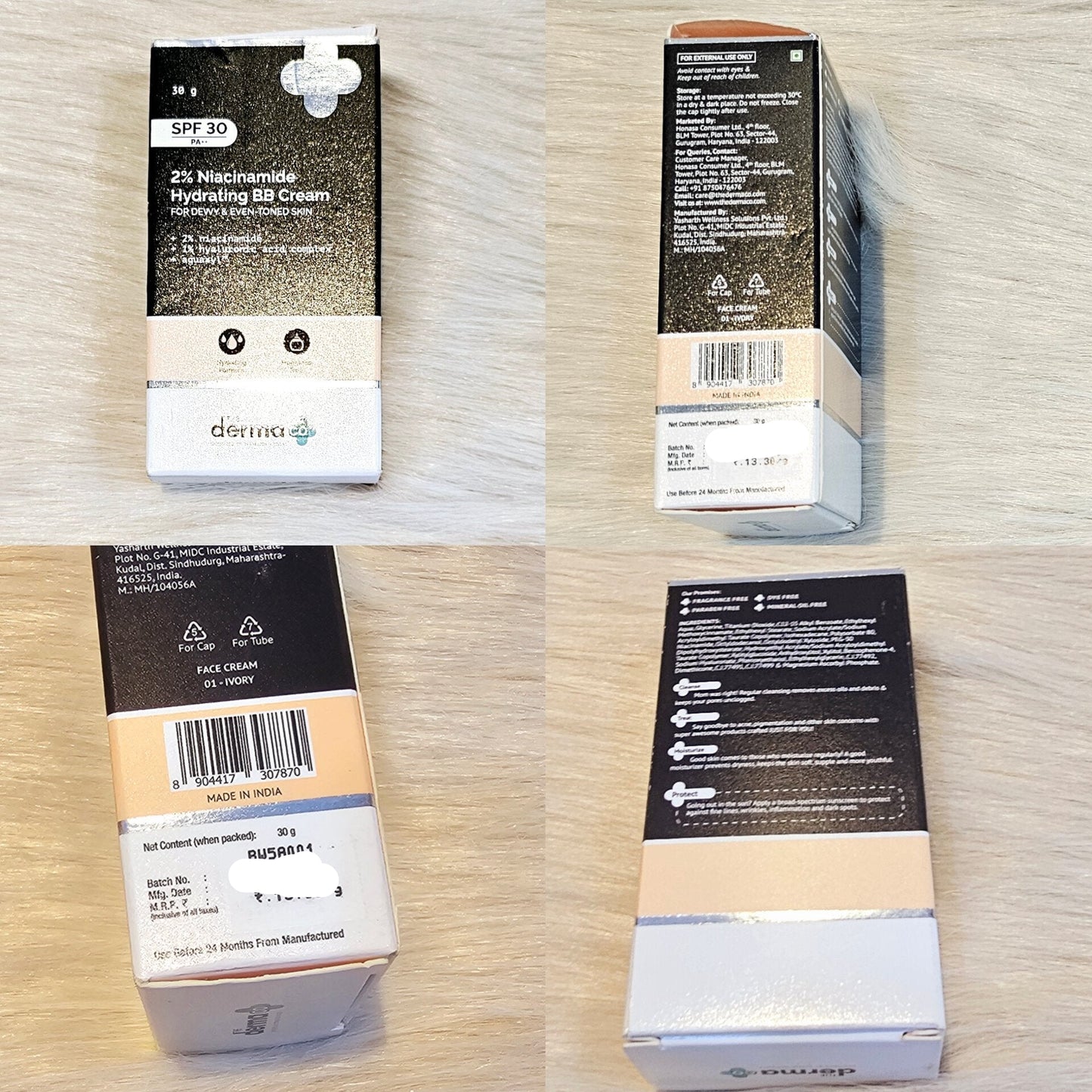 The Derma Co 2% Niacinamide Hydrating BB Cream 30g