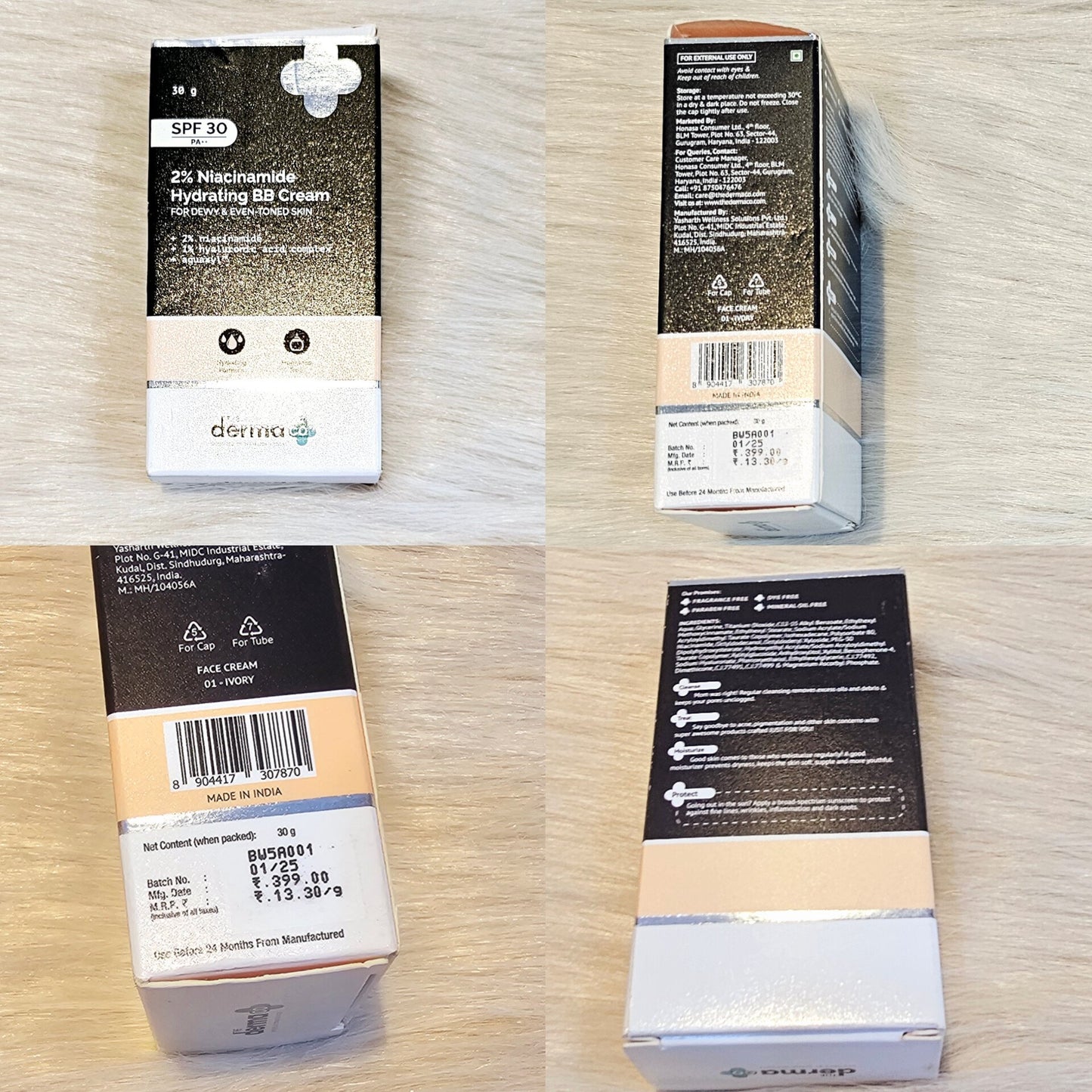 The Derma Co 2% Niacinamide Hydrating BB Cream 30g