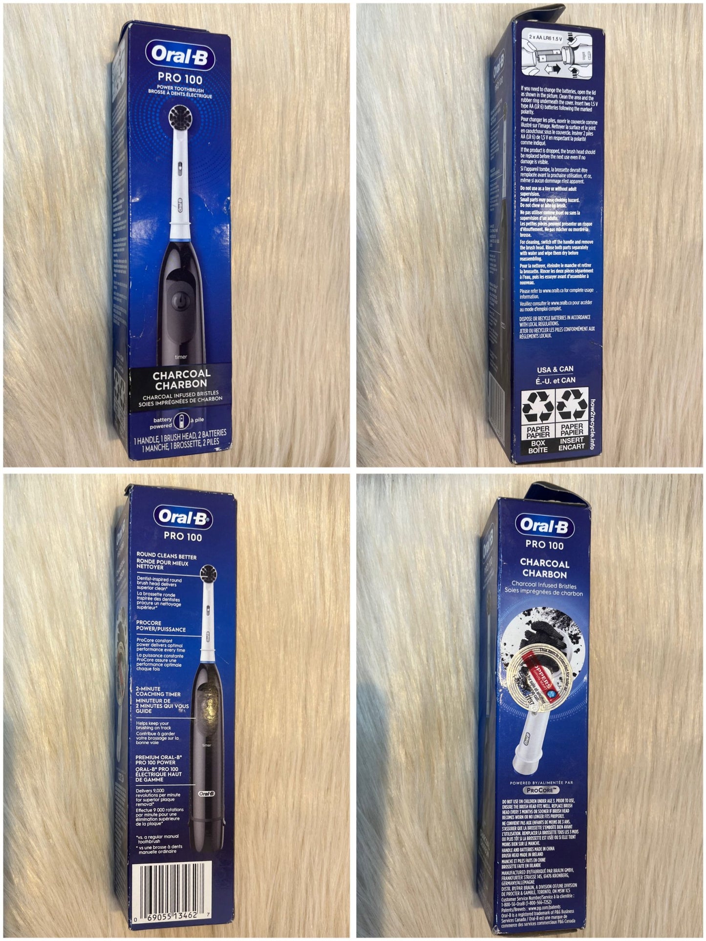 Oral-B Power 100 Charcoal Battery Toothbrush – Black