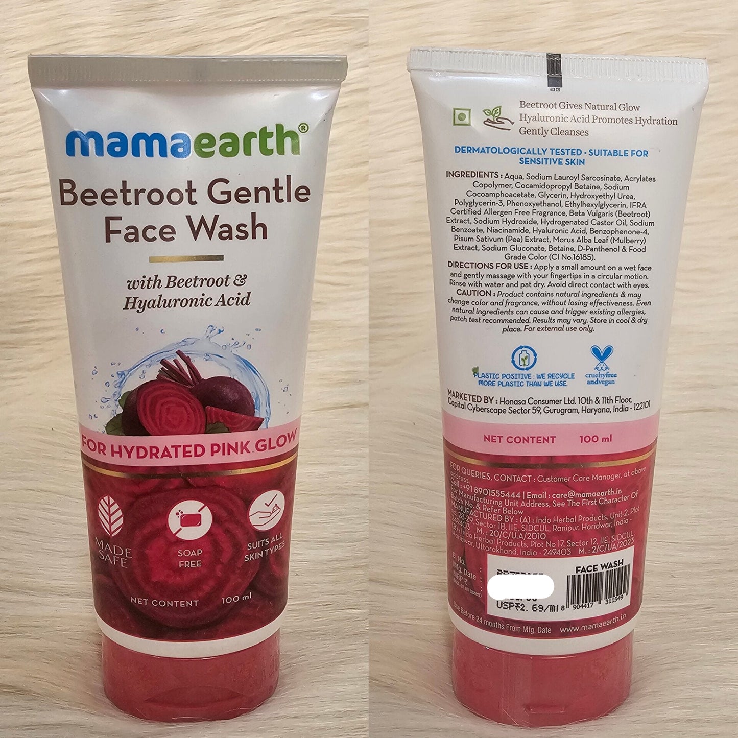 Mamaearth Beetroot Gentle Face Wash 100ml