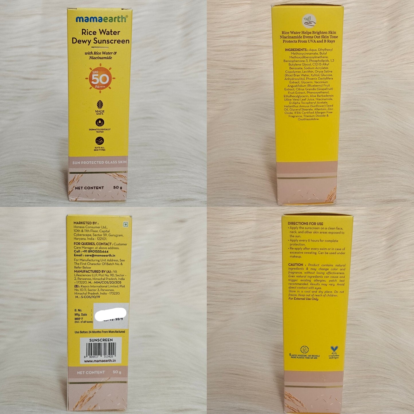 Mamaearth Rice Water Dewy Sunscreen SPF 50 PA++++