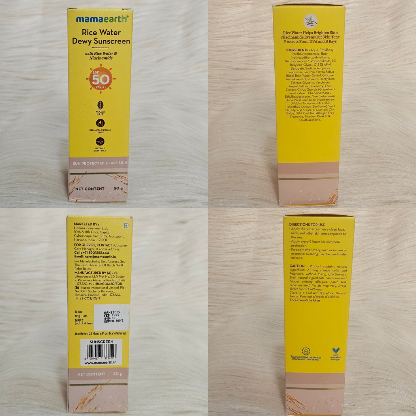 Mamaearth Rice Water Dewy Sunscreen SPF 50 PA++++