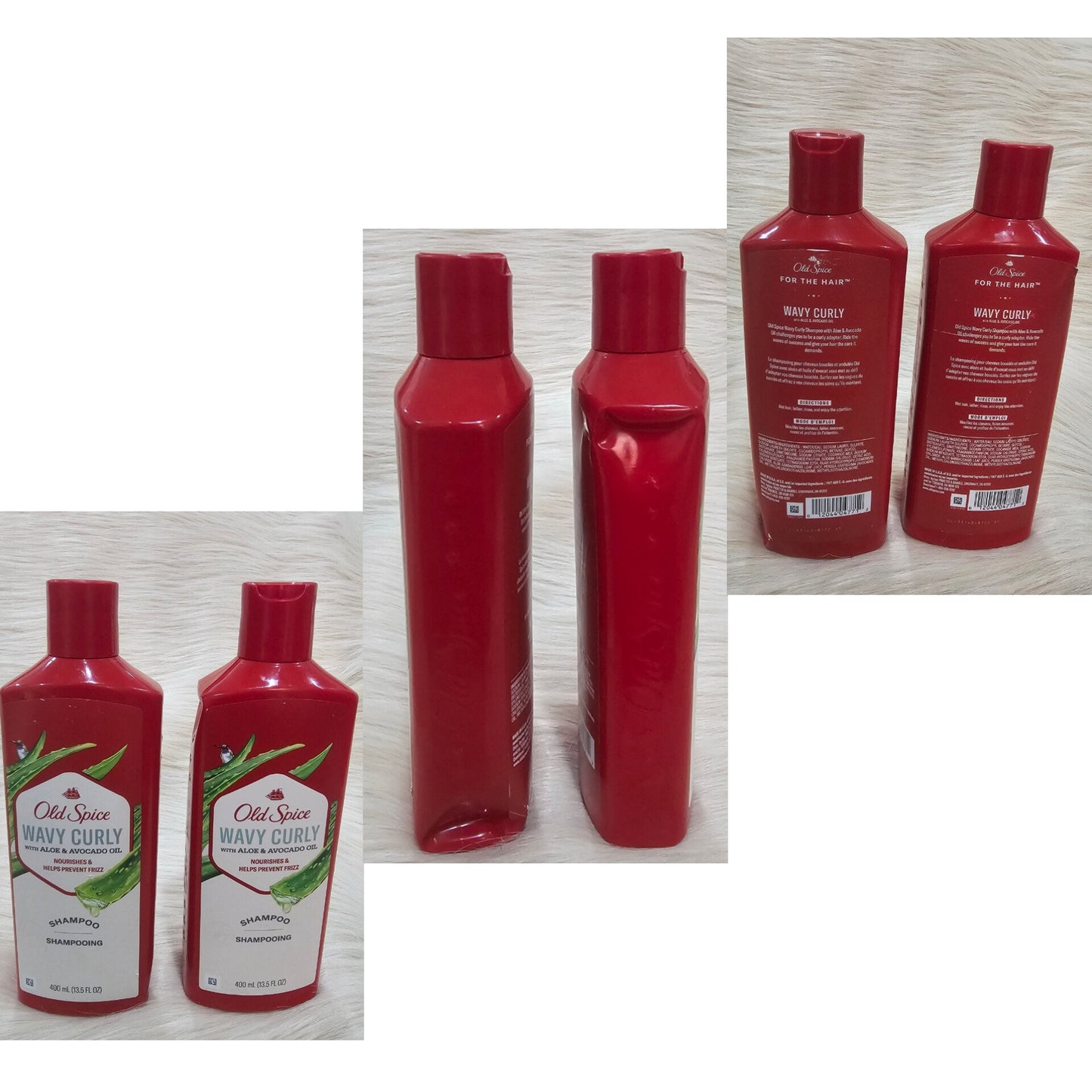 (Discounted Product ) Old Spice Wavy Curly Shampoo with Aloe & Avocado Oil for Men, 400ml