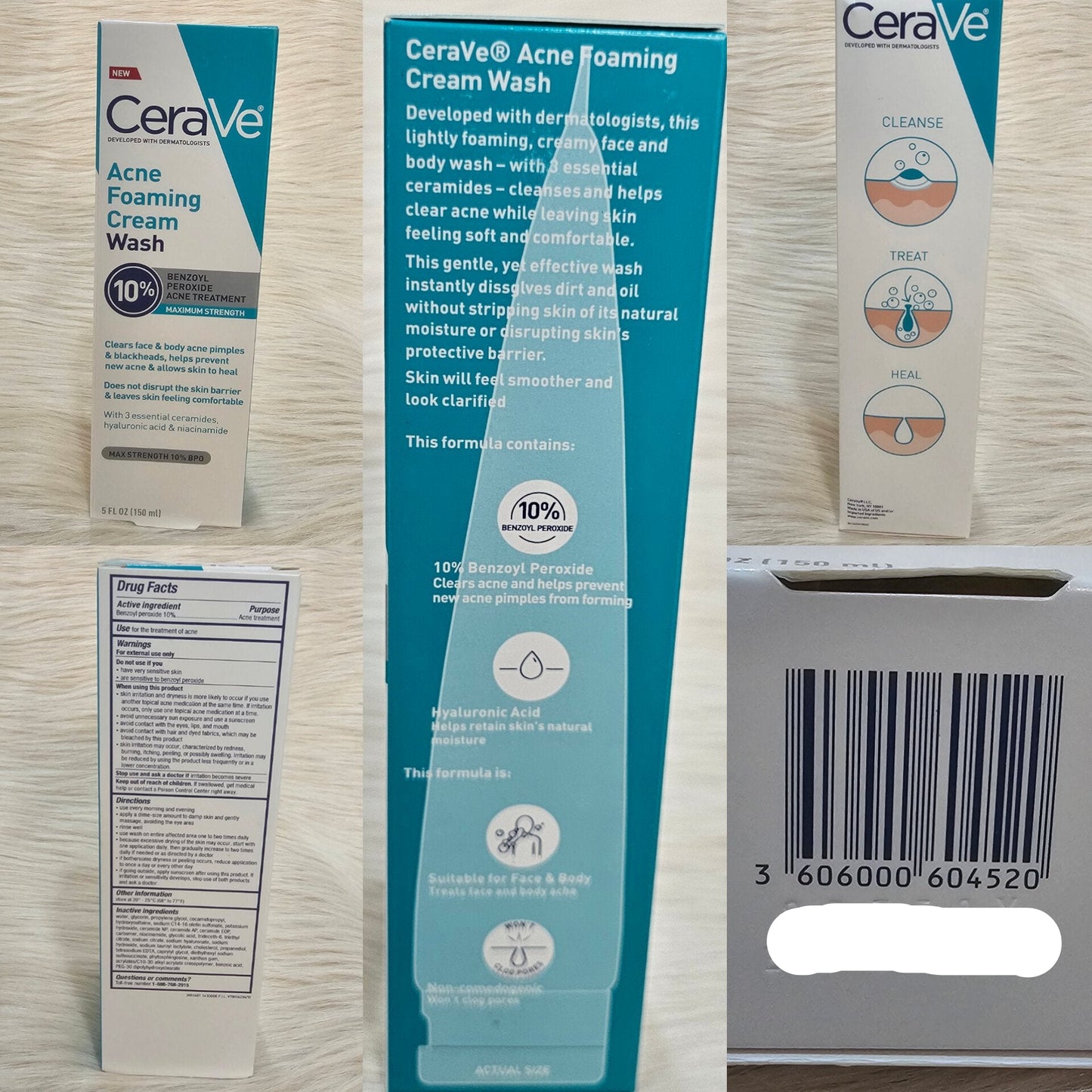 CeraVe Acne Foaming Cream Cleanser 10% BPO 150ml