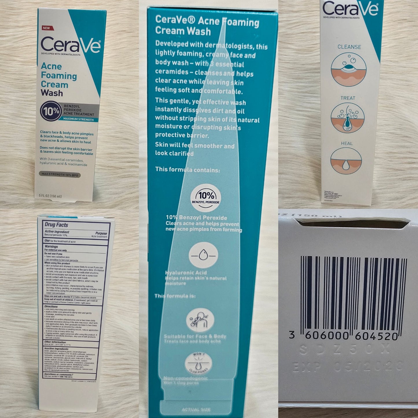 CeraVe Acne Foaming Cream Cleanser 10% BPO 150ml