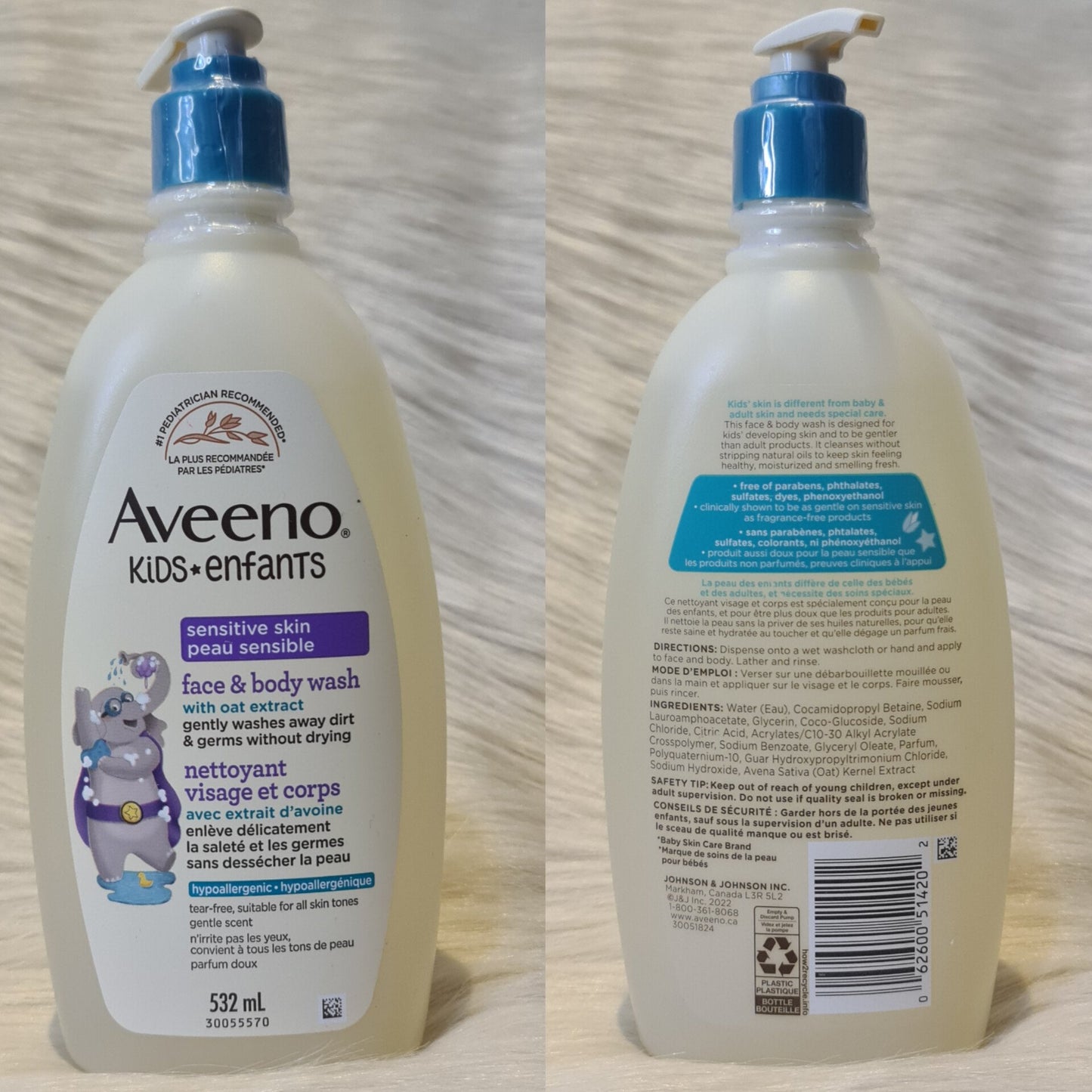 Aveeno Kids Face & Body Wash 532ml