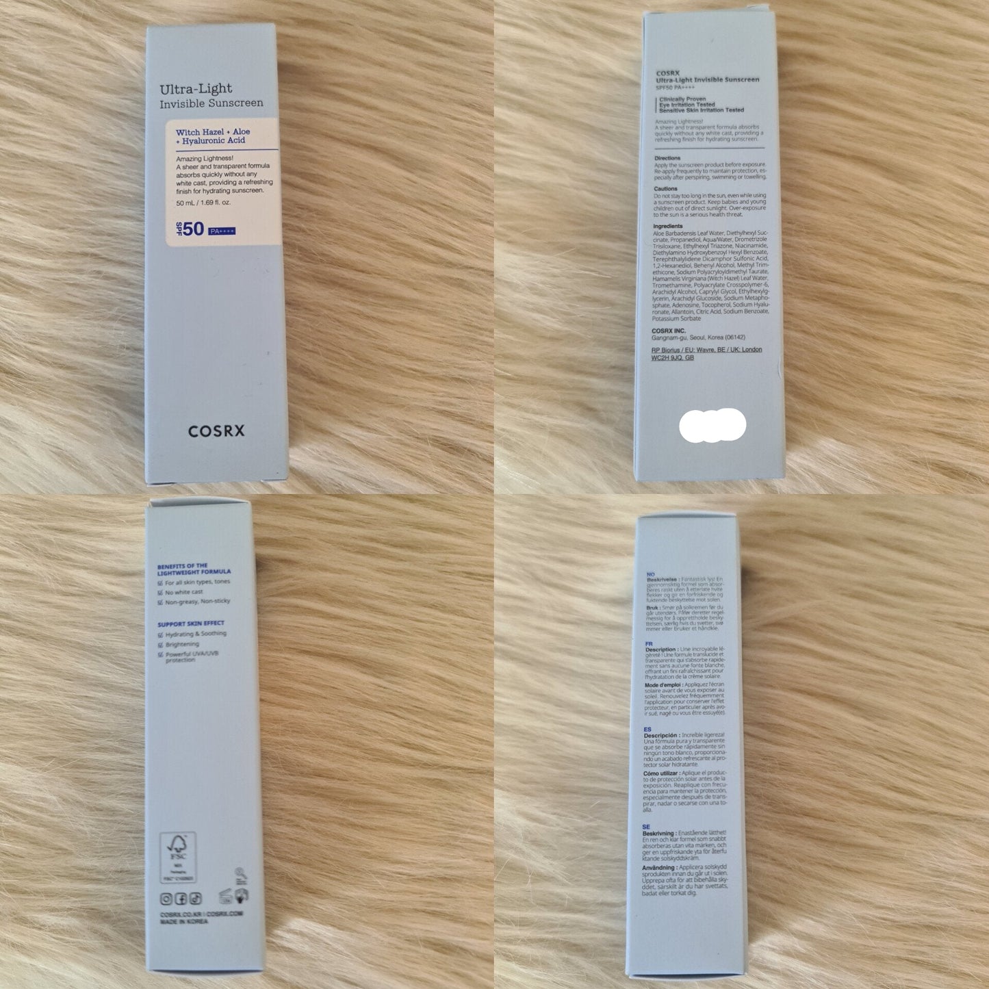COSRX Ultra-Light Invisible Sunscreen SPF 50 PA++++ (50ml)