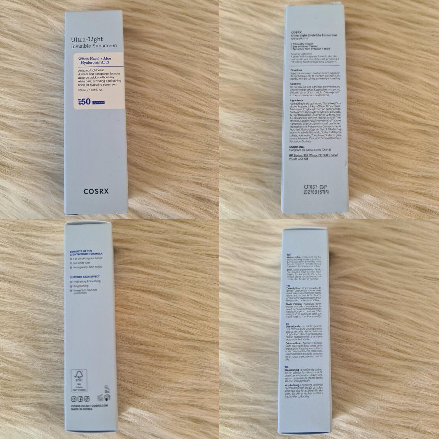 COSRX Ultra-Light Invisible Sunscreen SPF 50 PA++++ (50ml)