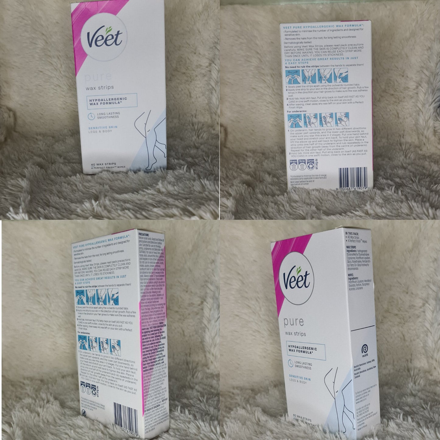 Veet Pure Cold Wax Leg Strips 40 Pack