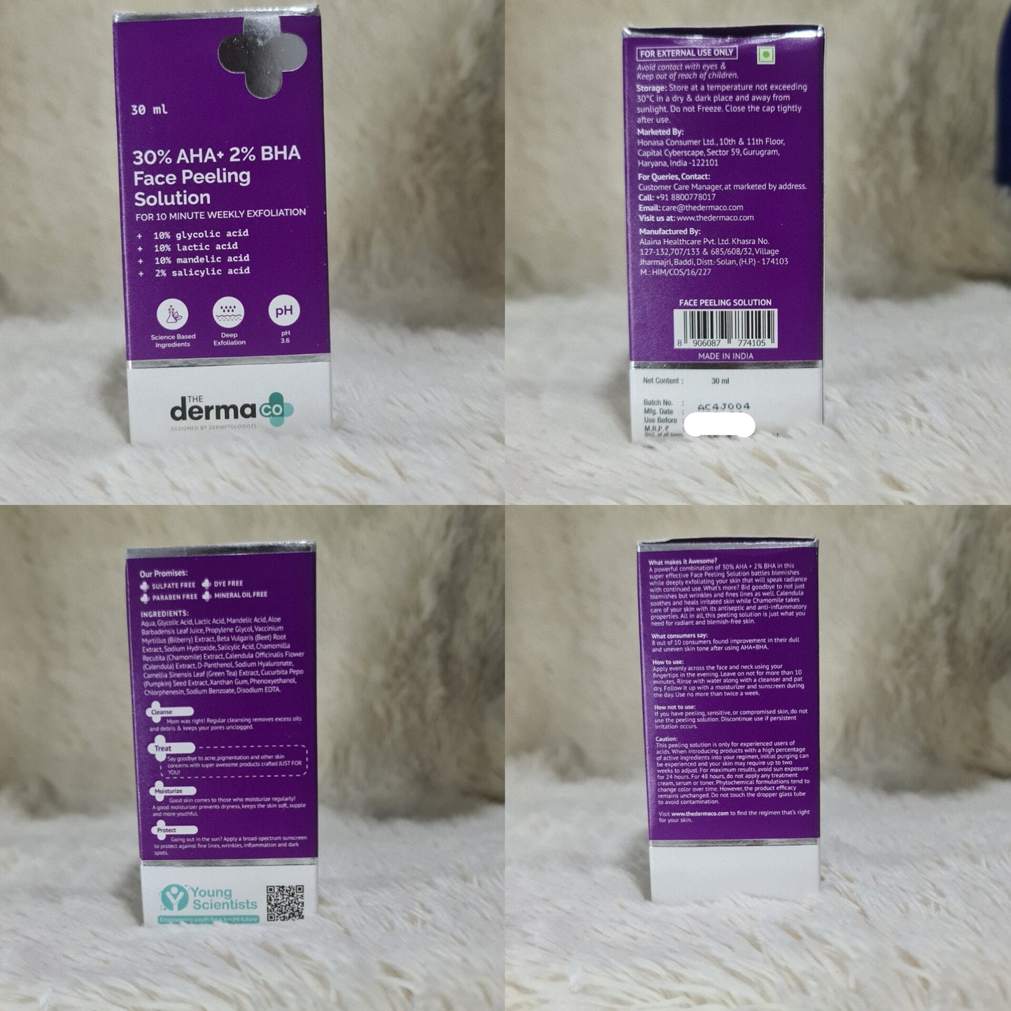 The Derma Co 30% AHA + 2% BHA Peeling Solution 30ml