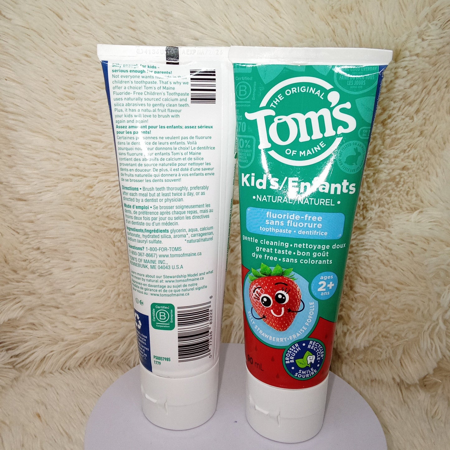 Tom's of Maine Natural Kid's Fluoride Free Toothpaste, Silly Strawberry