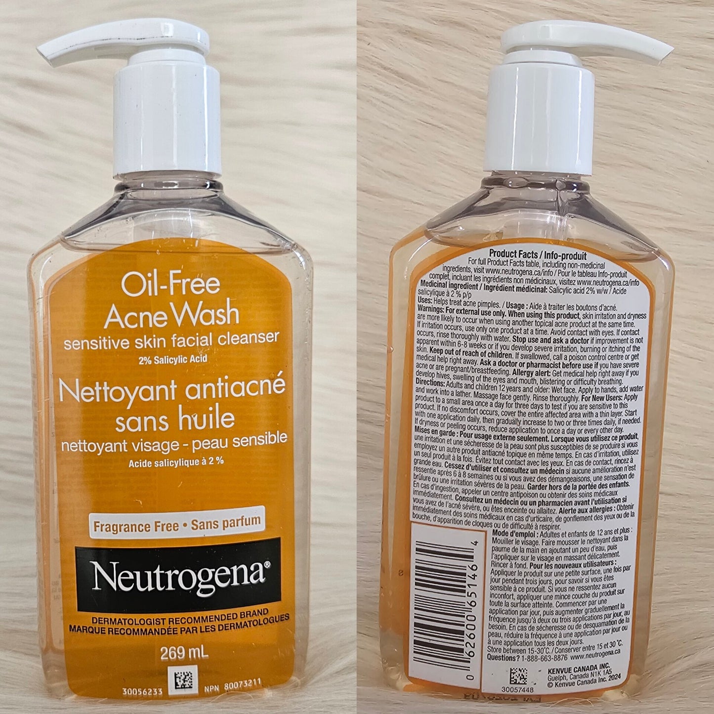 Neutrogena Oil-Free Acne Wash Sensitive Skin Facial Cleanser 269ml