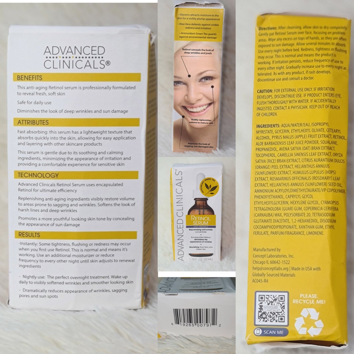 Advanced Clinicals Retinol Serum 52ml