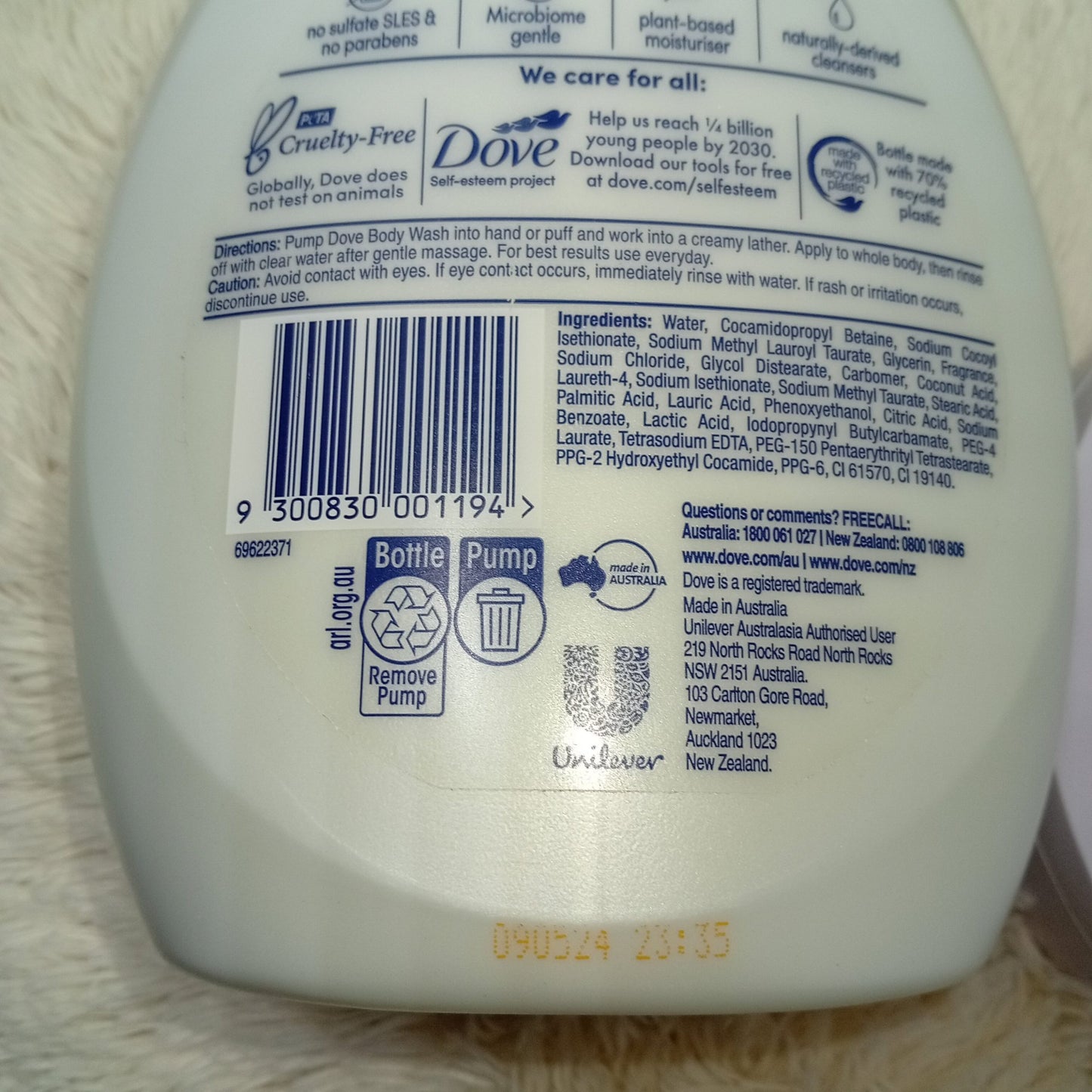 Dove Refreshing Body Wash Cucumber & Green Tea 1L