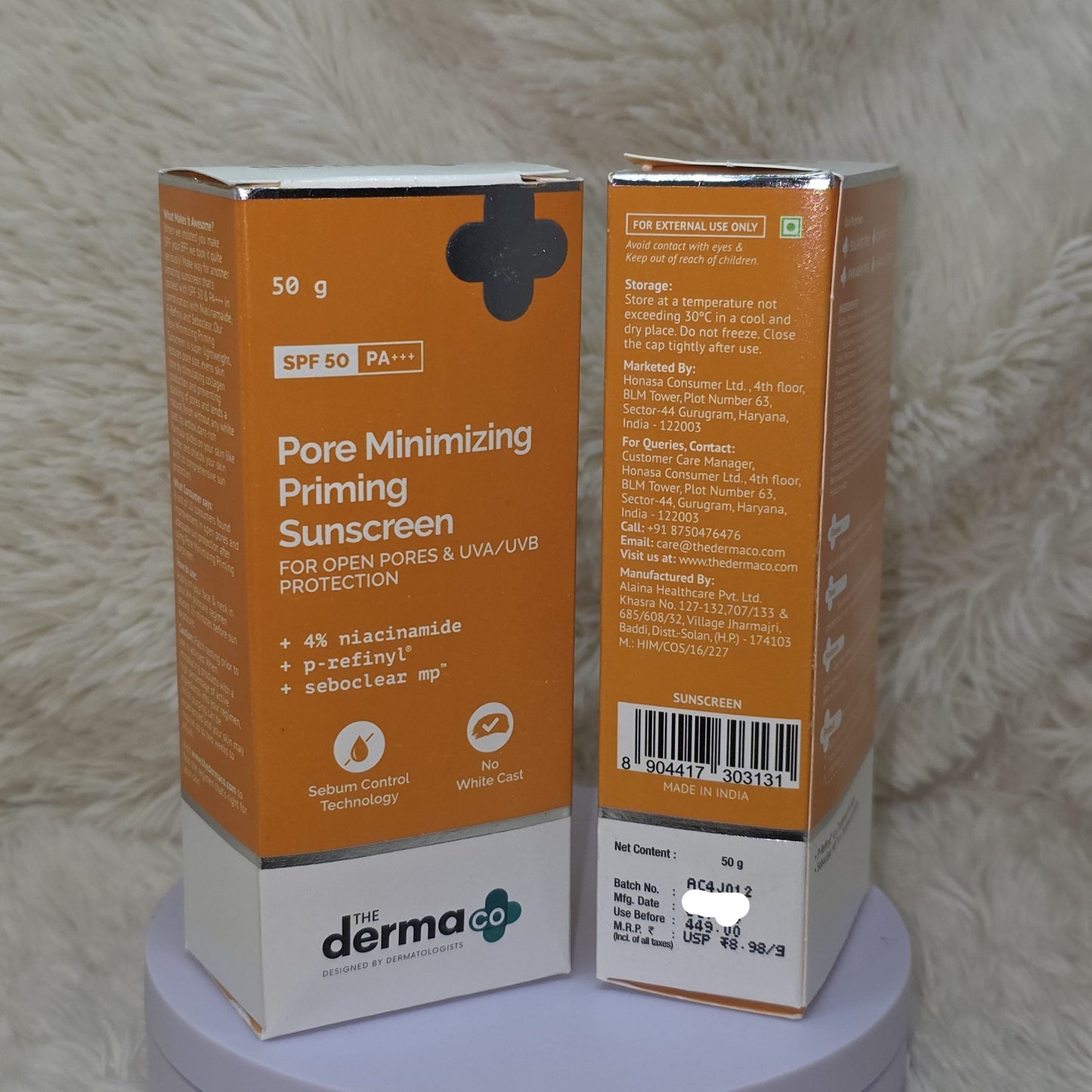 The Derma Co Pore Minimizing Sunscreen SPF50 | 50g