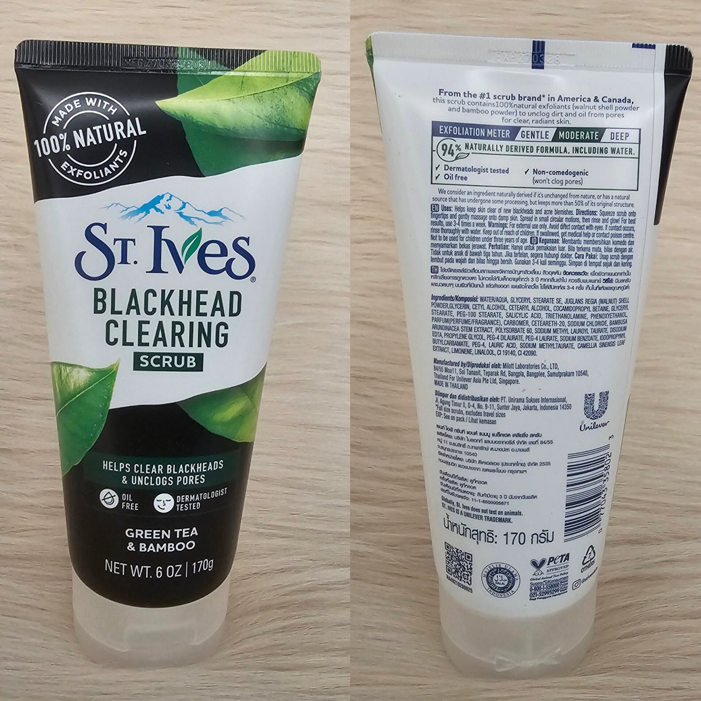St. Ives Blackhead Clearing Scrub Green Tea & Bamboo 170g