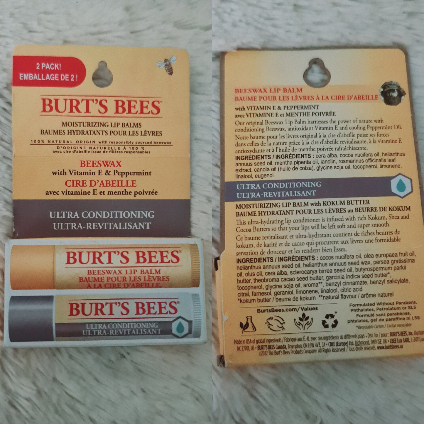 Burt’s Bees Ultra Conditioning Beeswax Lip Balm (2 Pack)