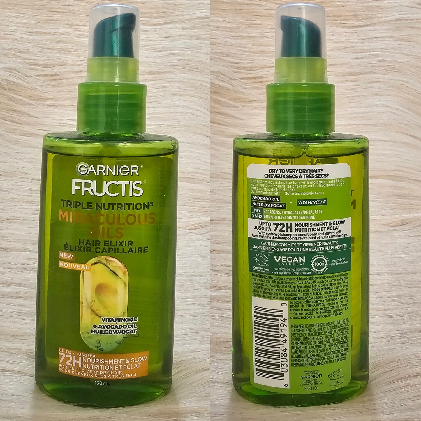 Garnier Fructis Triple Nutrition Hair Oil Elixir 150ml