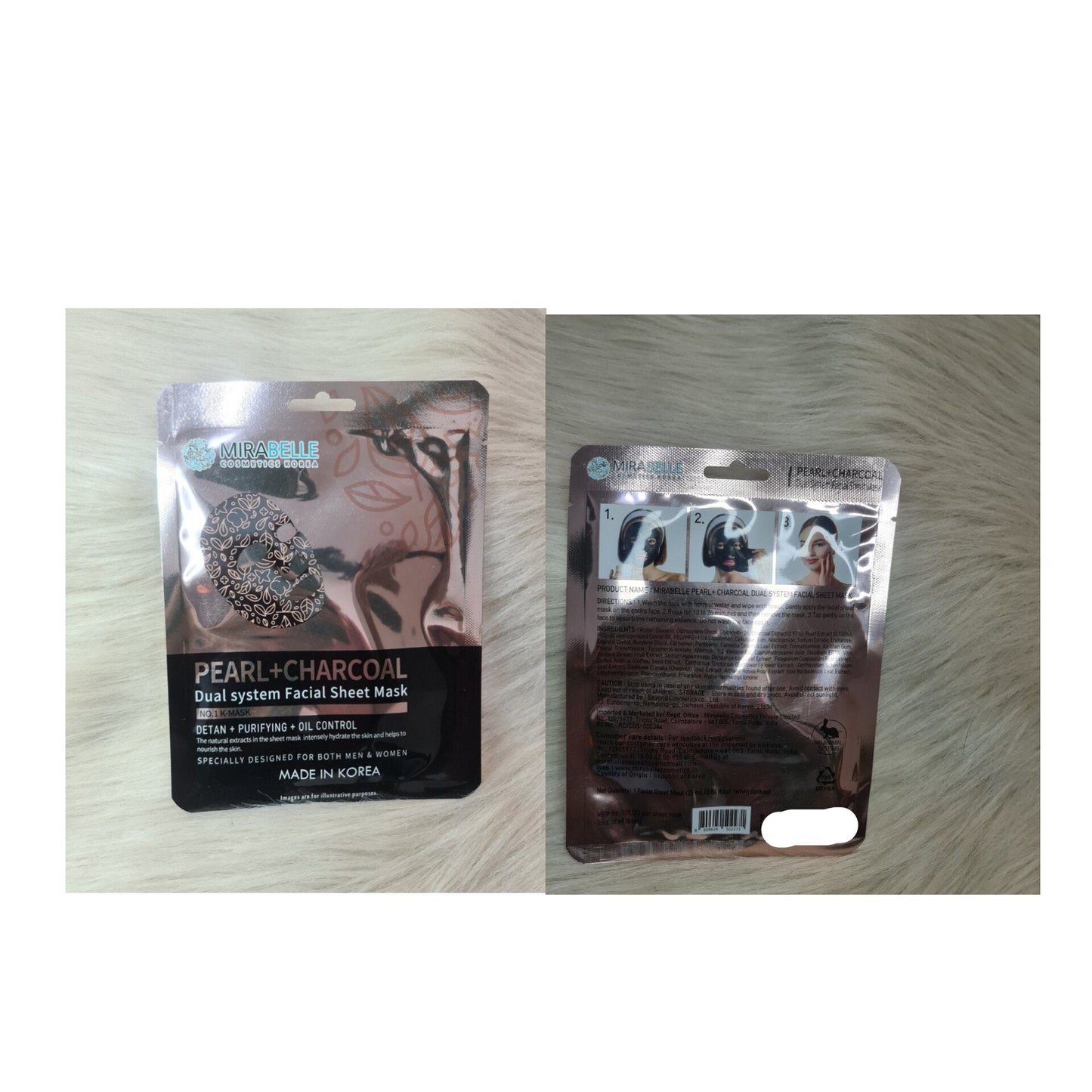 Mirabelle Pearl & Charcoal Sheet Mask