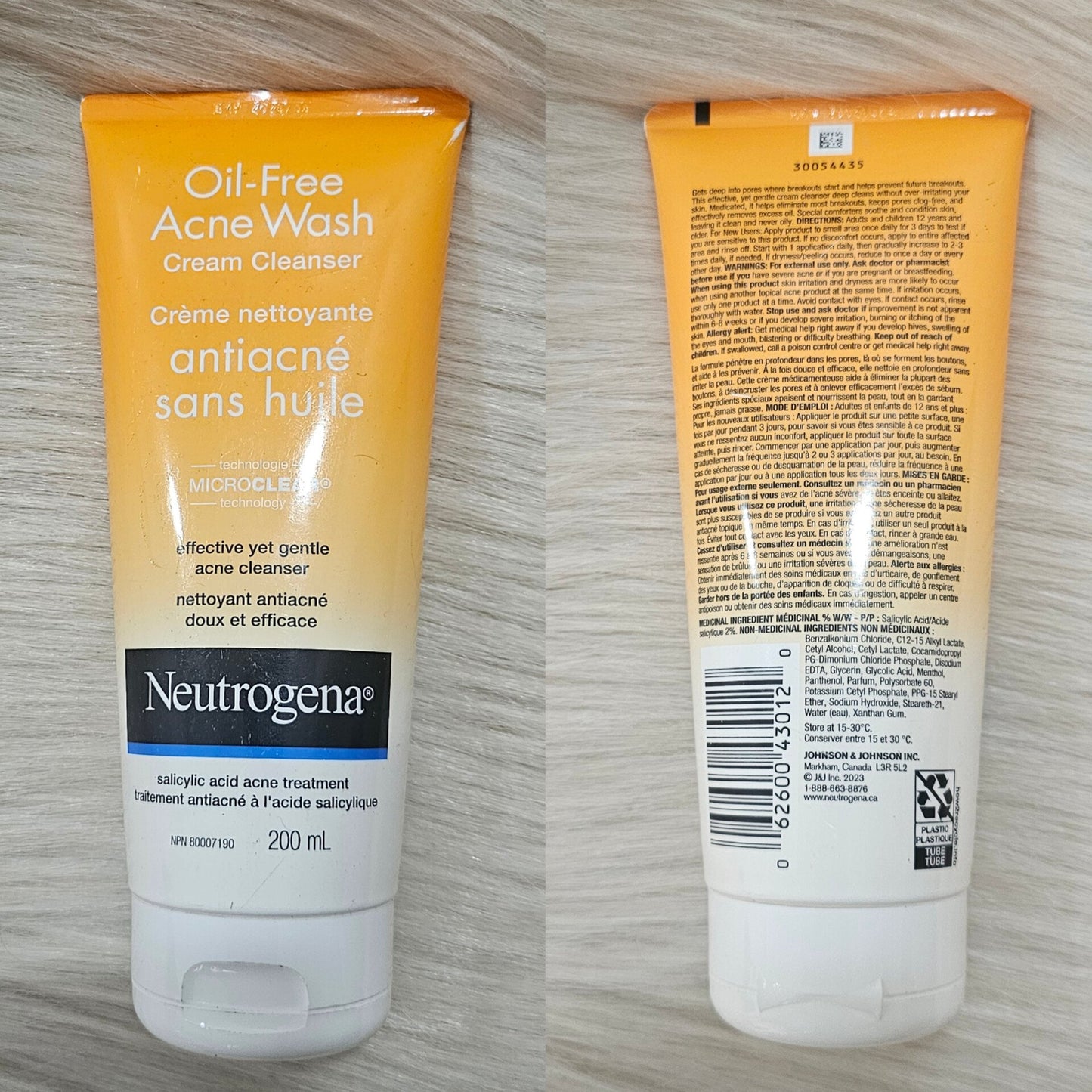 Neutrogena Oil-Free Acne Wash Cream Cleanser 200ml