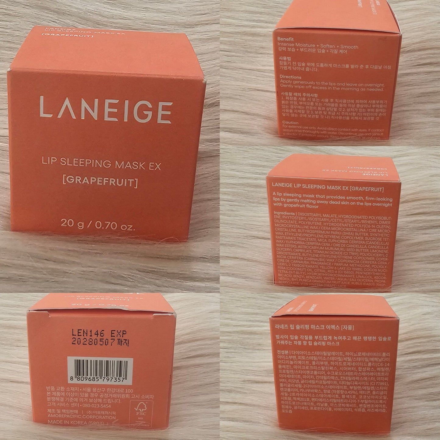 Laneige Lip Sleeping Mask Grapefruit EX 20g