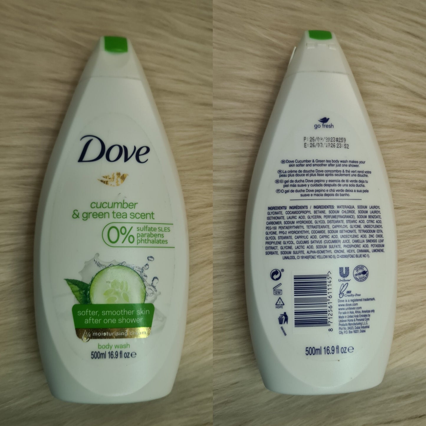 Dove Cucumber & Green Tea Body Wash 500ml