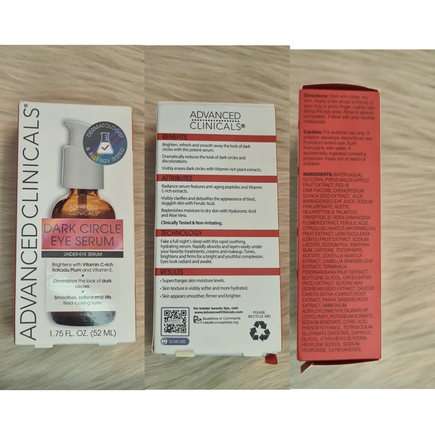 Advanced Clinicals Dark Circle Eye Serum 125ml