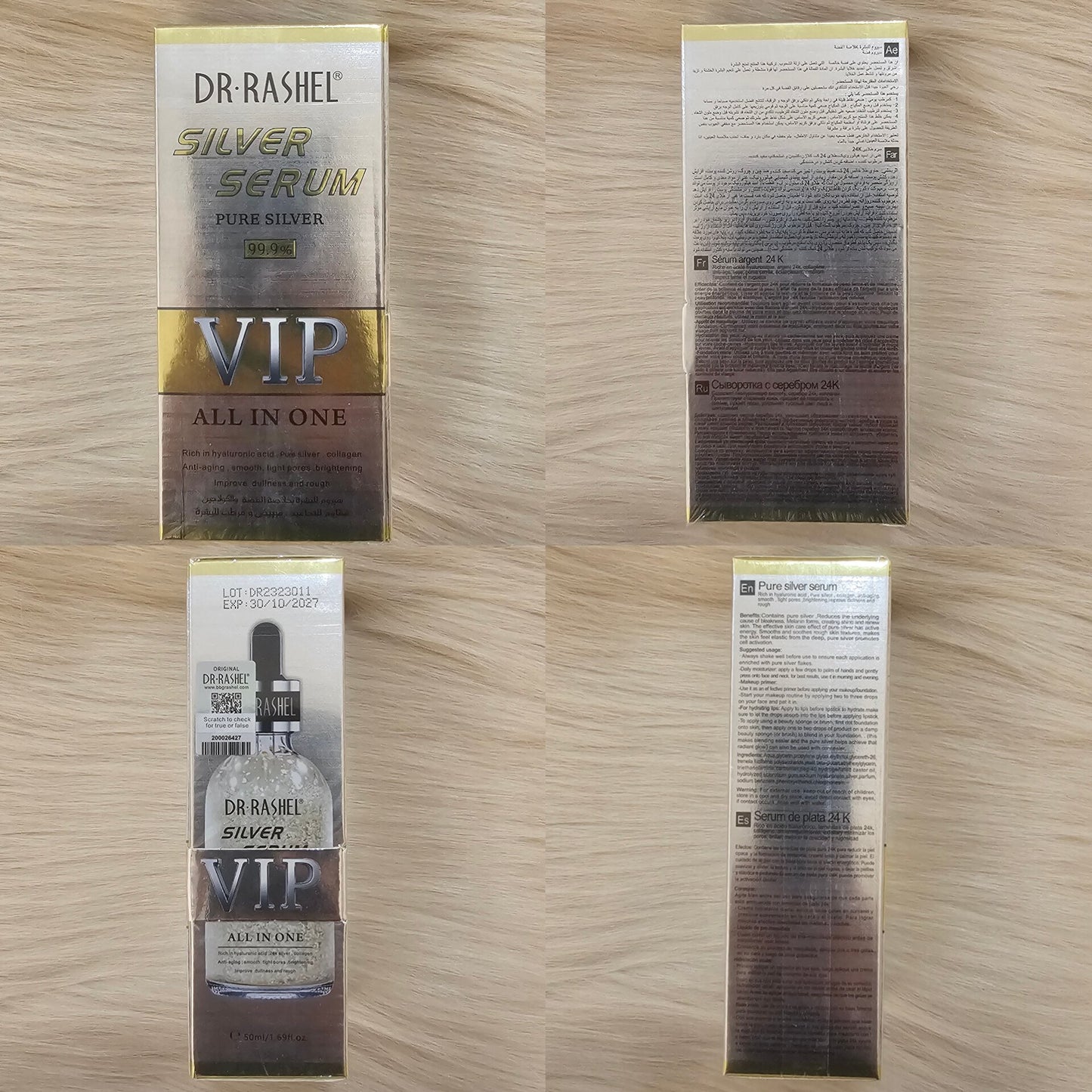 Dr Rashel 24K VIP Silver Serum 50ml – Glow & Hydration