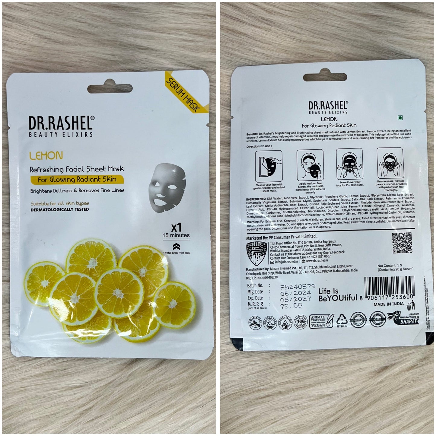 Dr.Rashel Lemon Sheet Mask with Serum