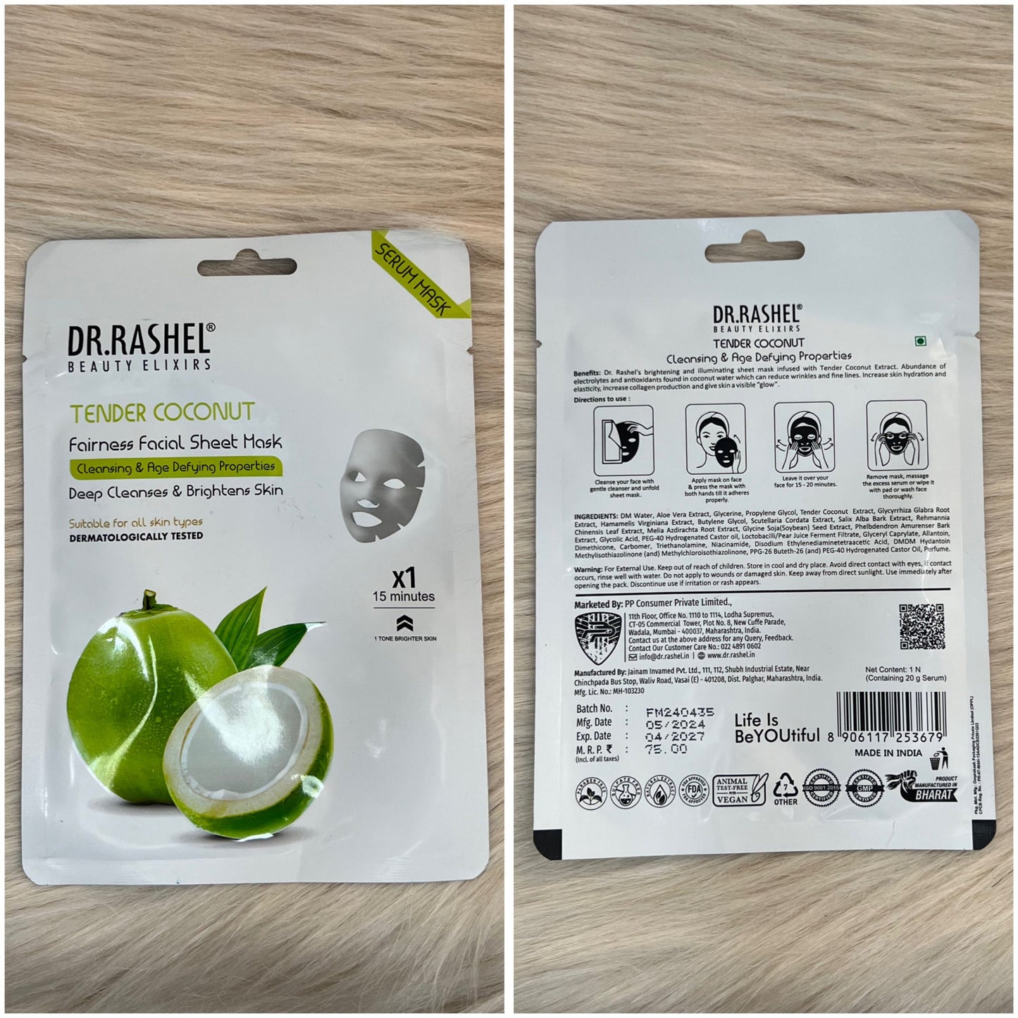 Dr.Rashel Tender Coconut Sheet Mask with Serum