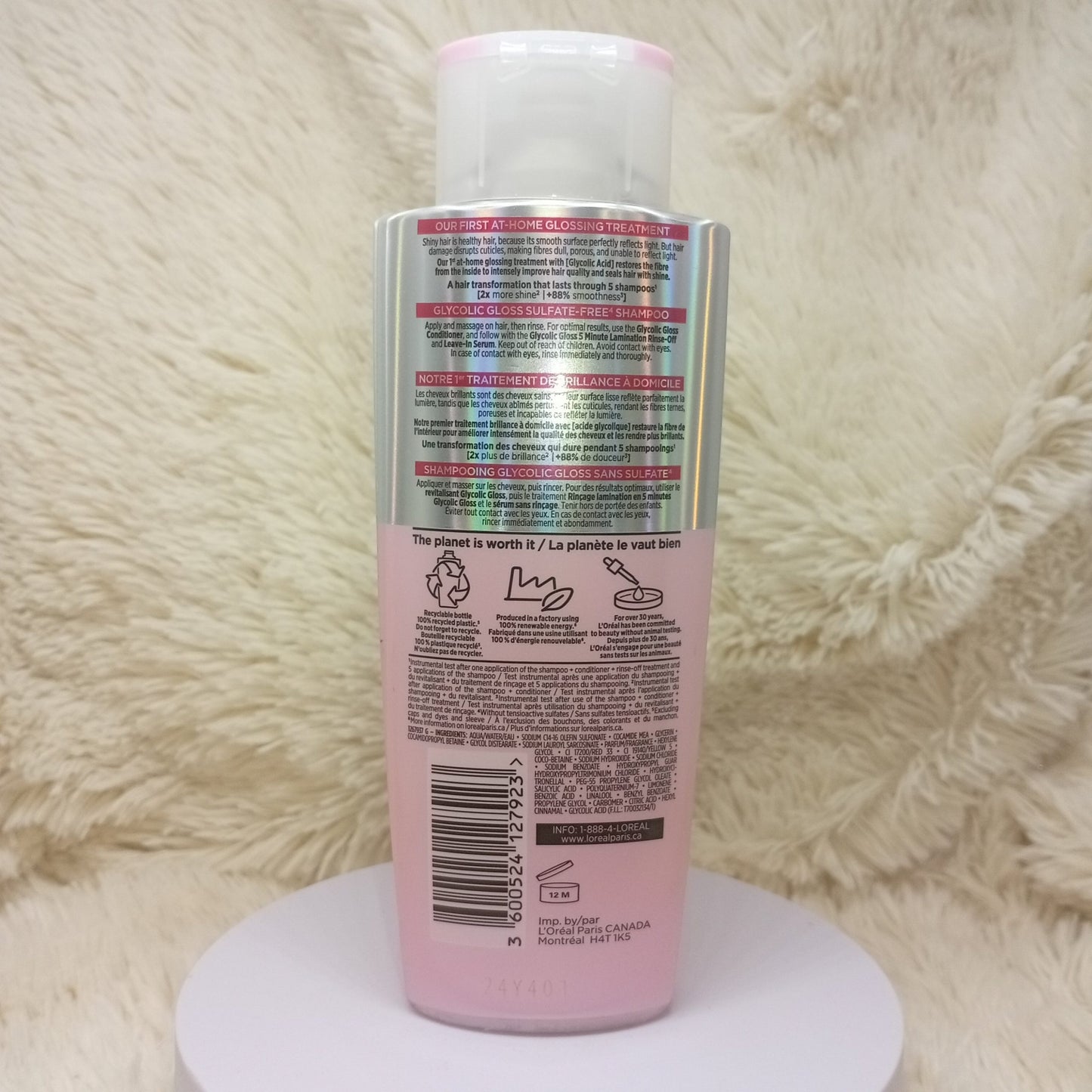 L’Oréal Paris Glycolic Gloss Shine Shampoo 200ml