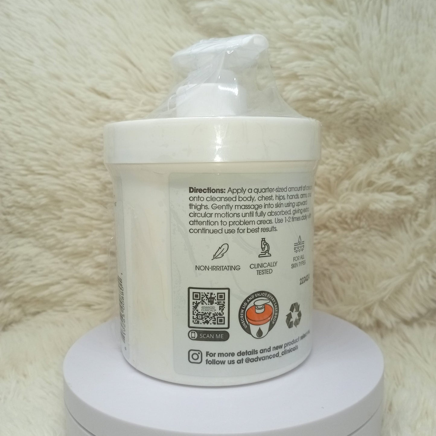 Advanced Clinicals Vitamin C Face & Body Cream 454g