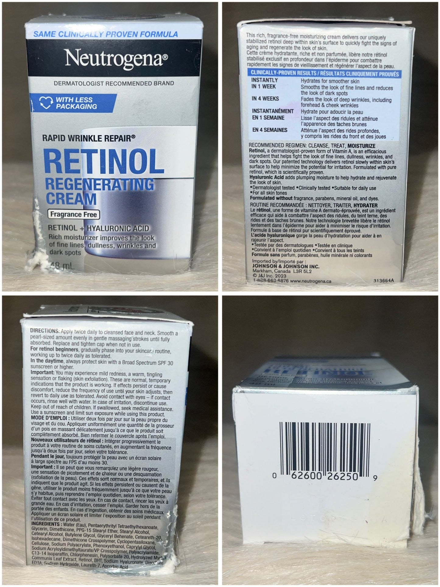 (Discounted Product) Neutrogena Rapid Wrinkle Repair Regenerating Cream Fragrance-Free 48ml