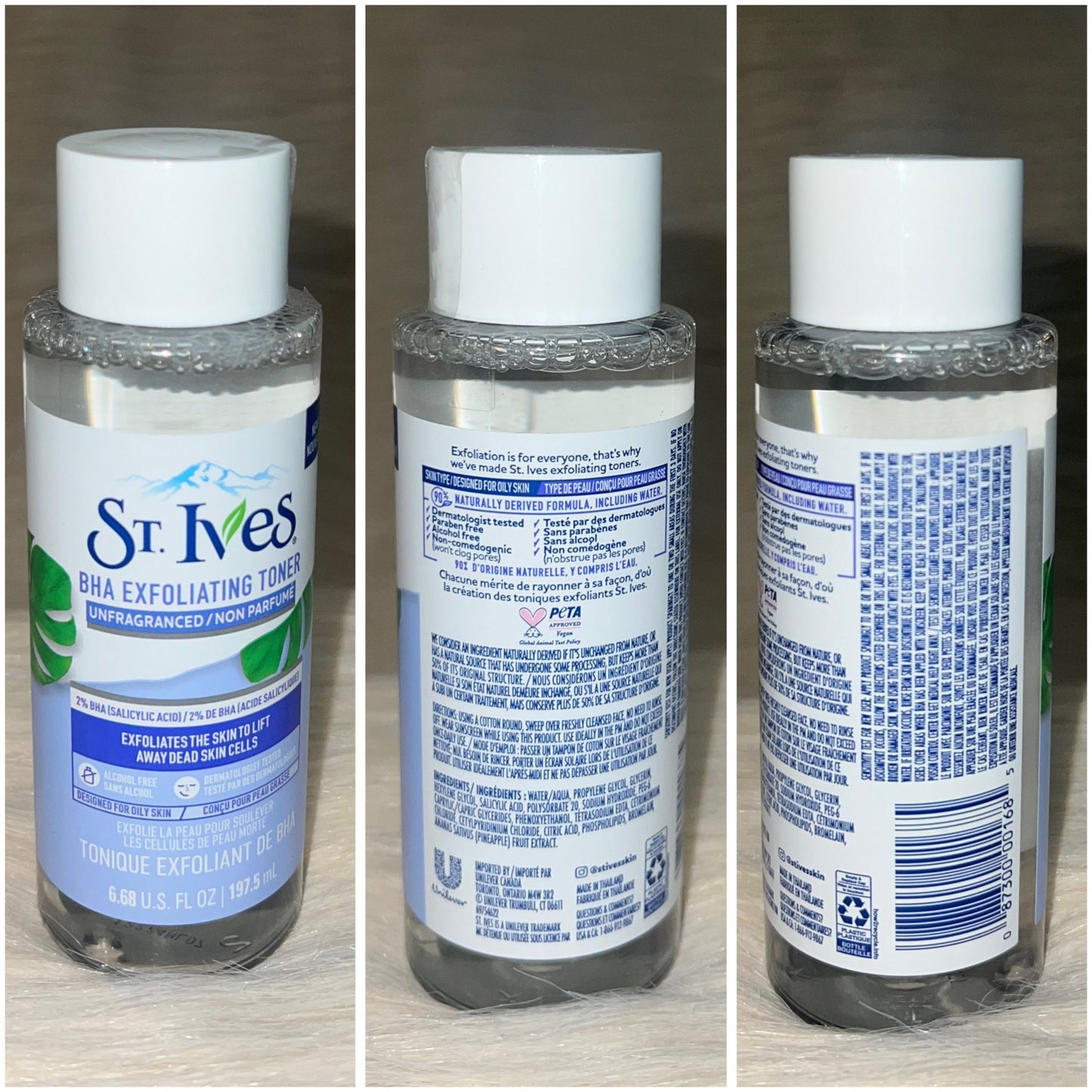 St. Ives Unfragranced BHA Exfoliating Facial Toner 197.5ml