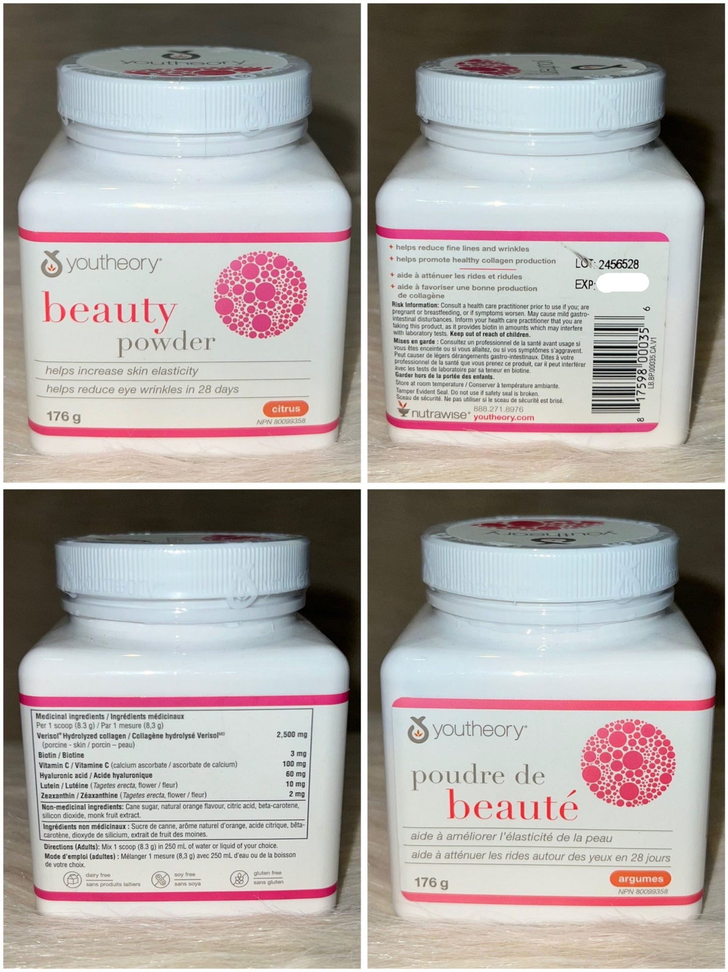 Youtheory Beauty Powder Citrus Flavor 176g