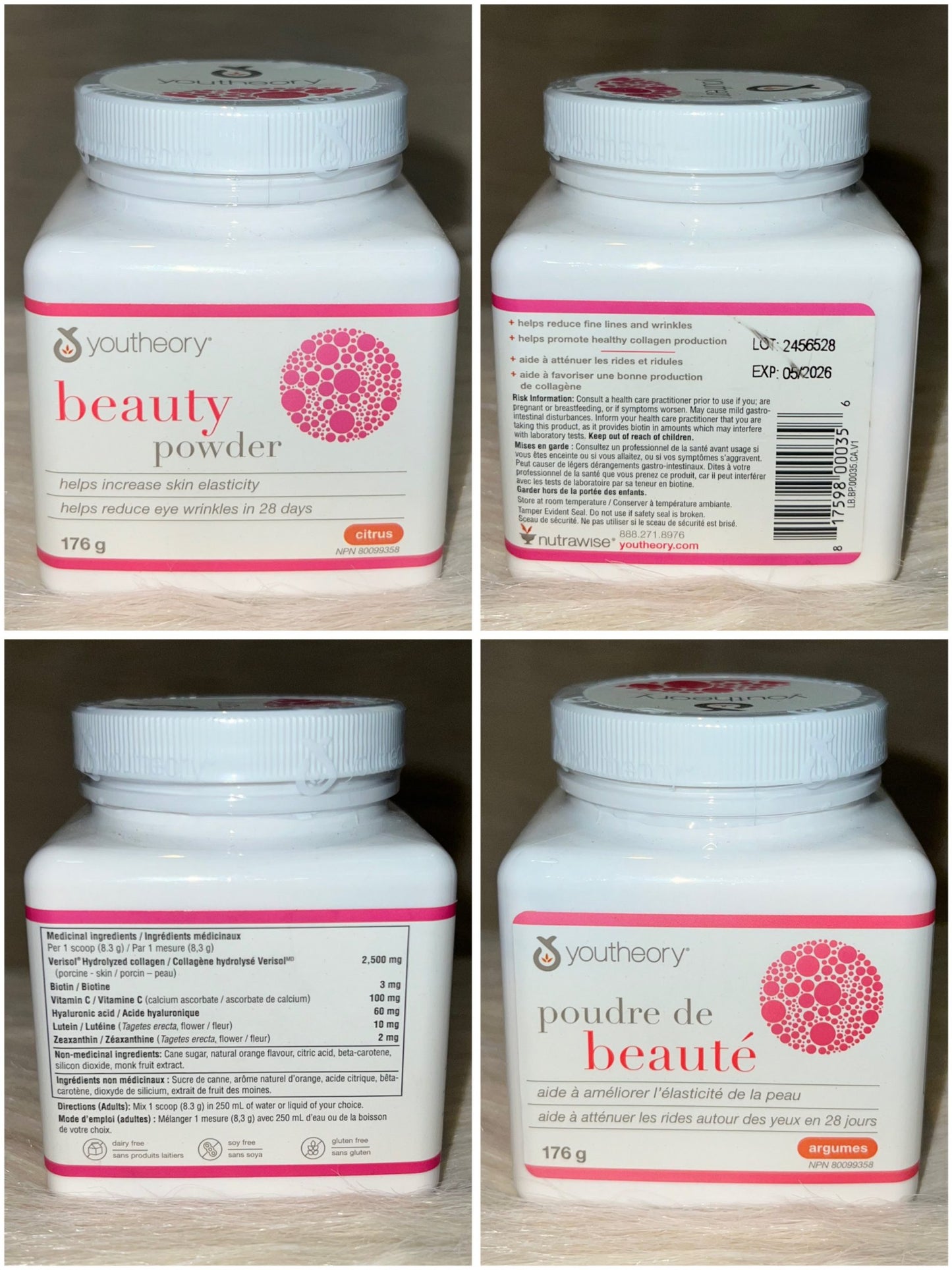 Youtheory Beauty Powder Citrus Flavor 176g