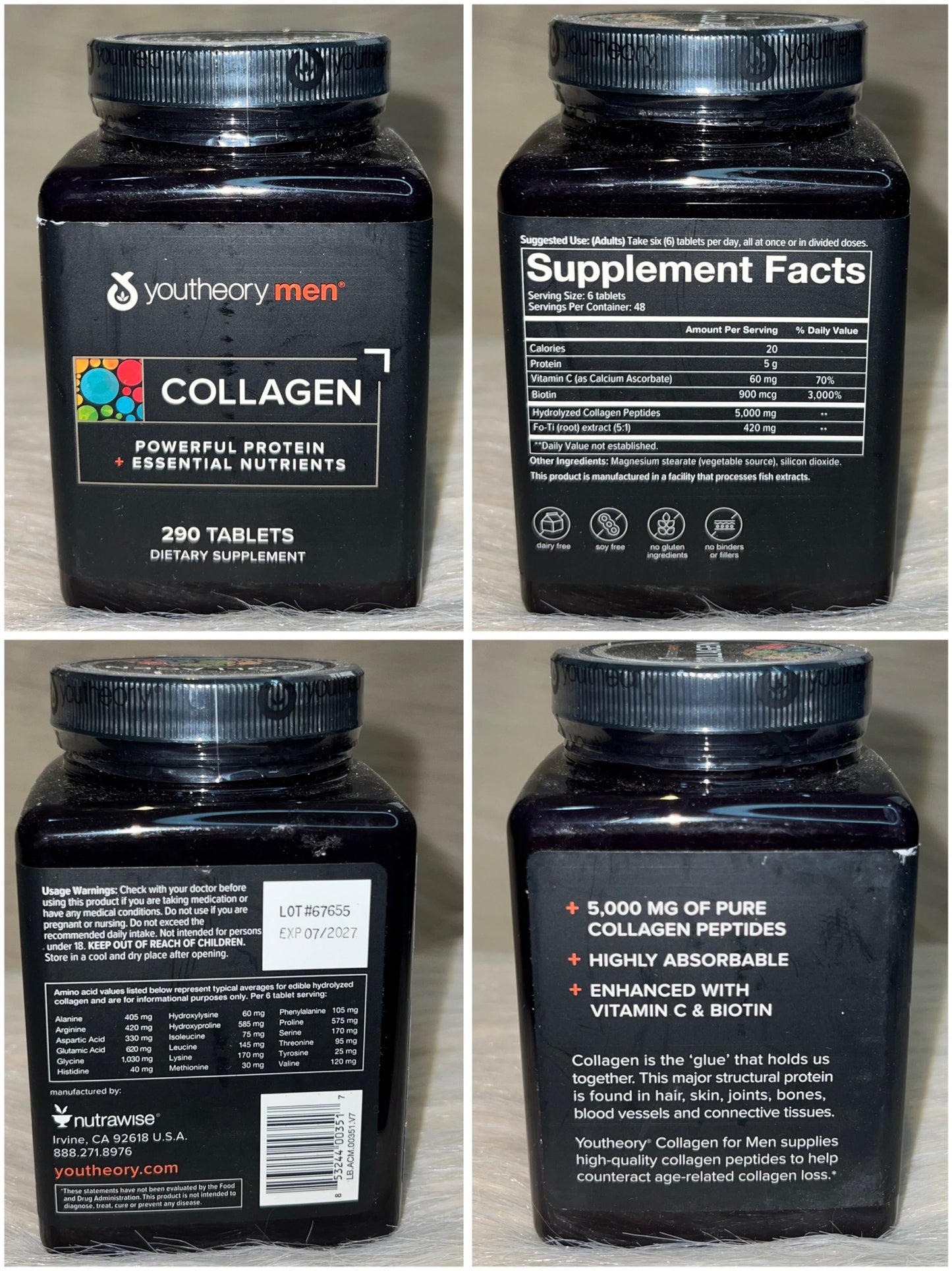 Youtheory Men’s Collagen 290 Tablets