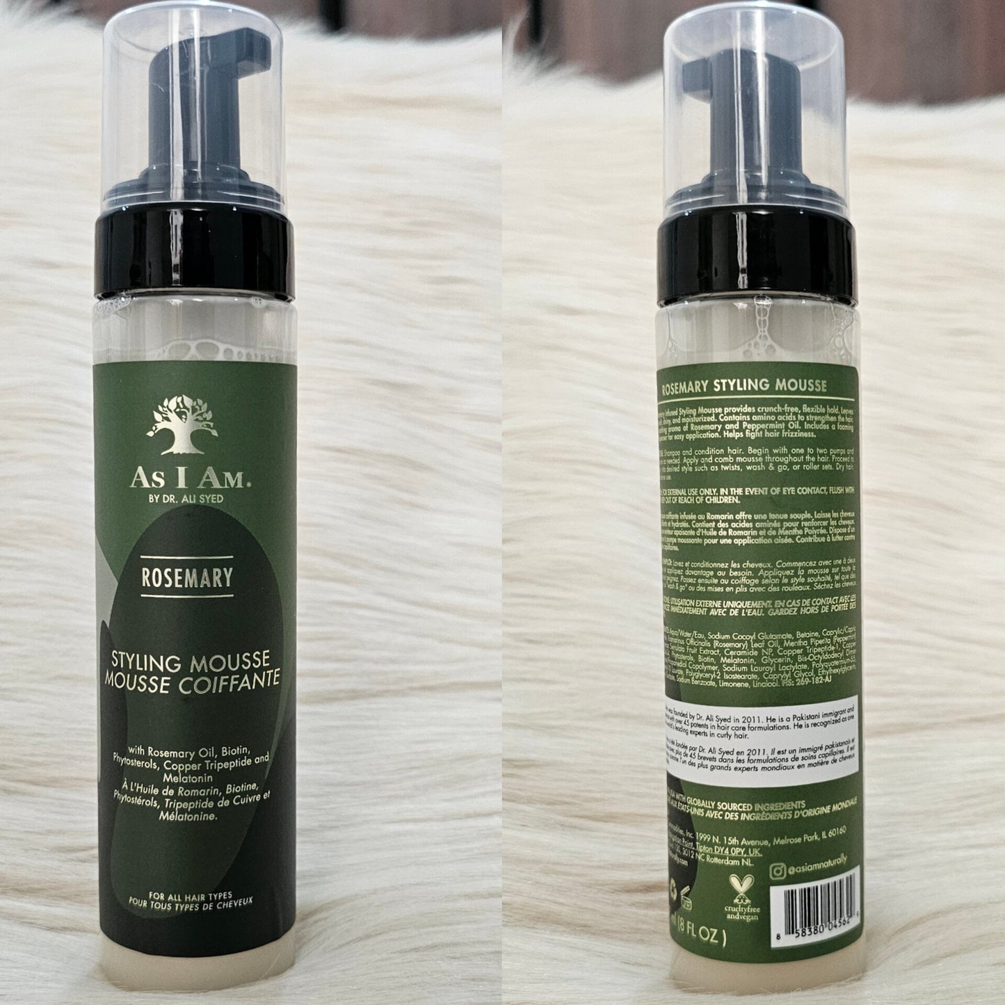 AS I AM Rosemary Styling Mousse 237ml