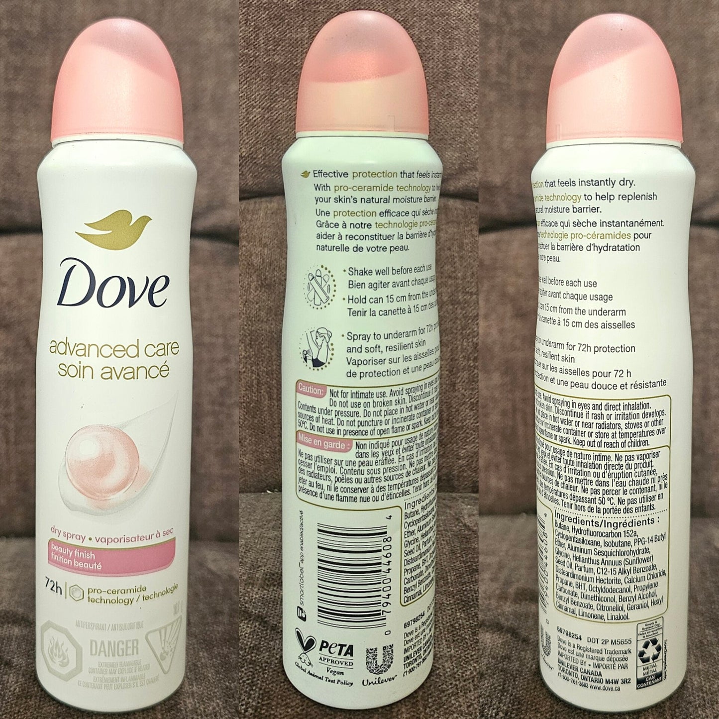Dove Advanced Care Beauty Finish Dry Spray Antiperspirant 107g