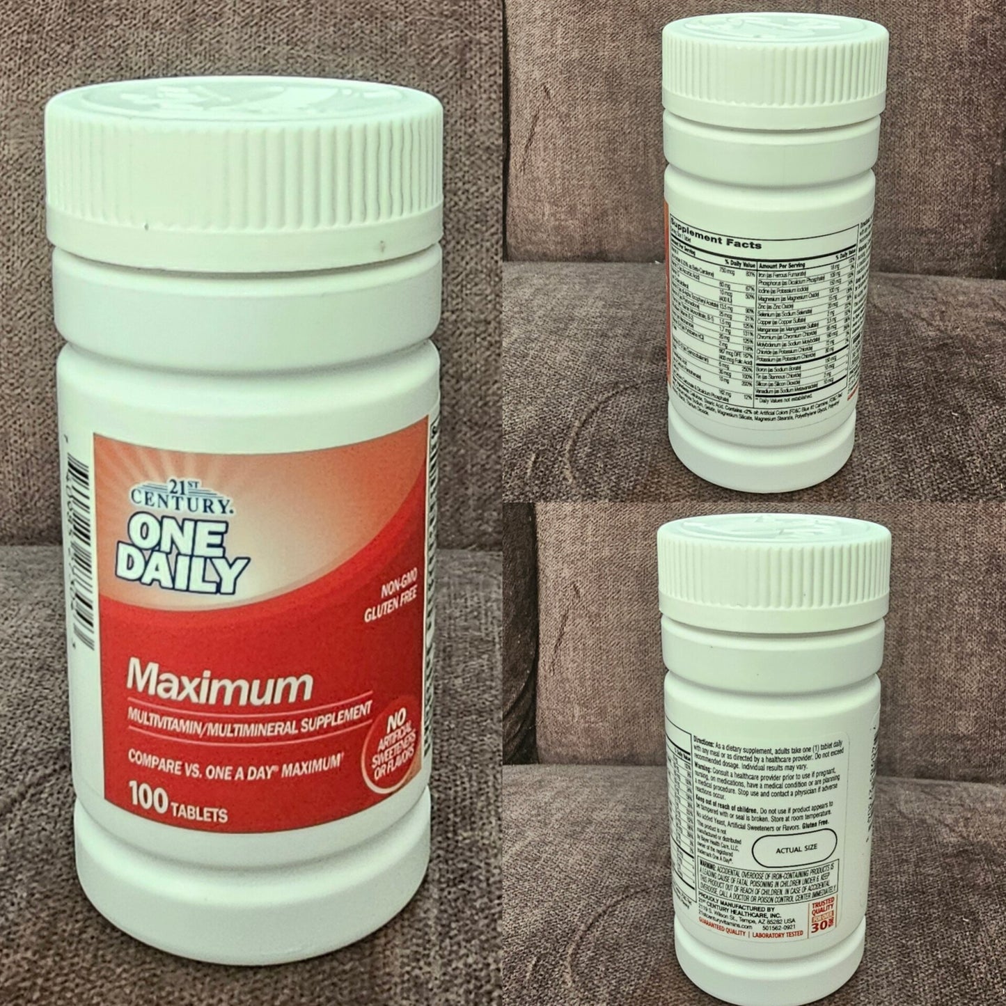 21st Century, One Daily, Unisex, Maximum, Multivitamin Multimineral, 100 Tablets
