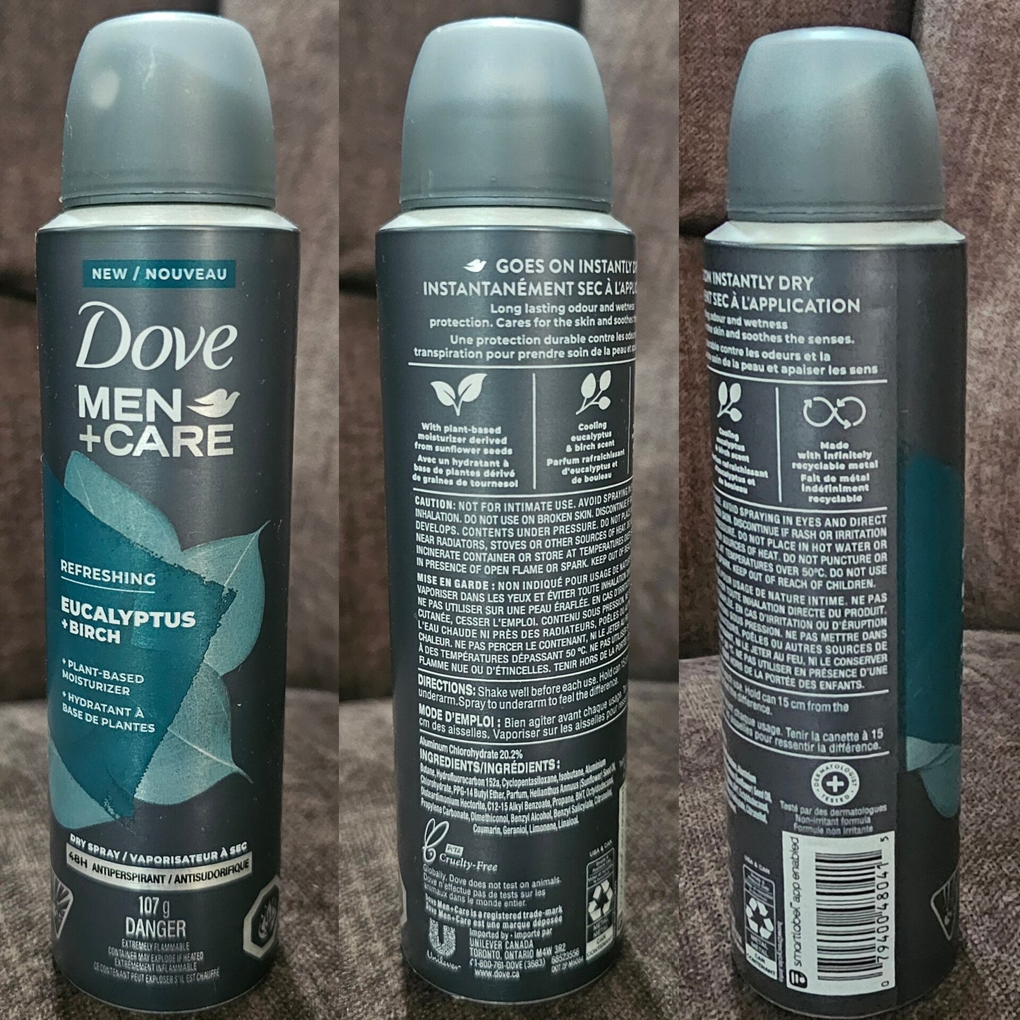 Dove Men+Care Eucalyptus & Birch Dry Spray 107g