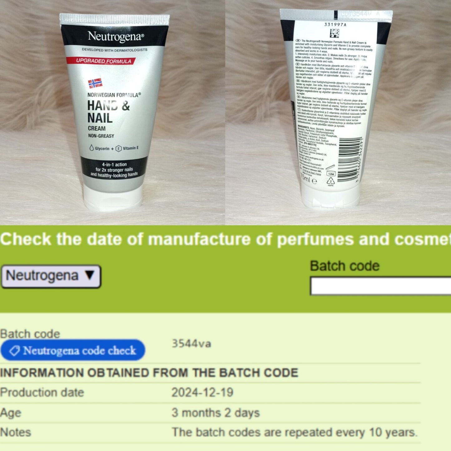 Neutrogena Norwegian Formula Hand & Nail Cream 75ml