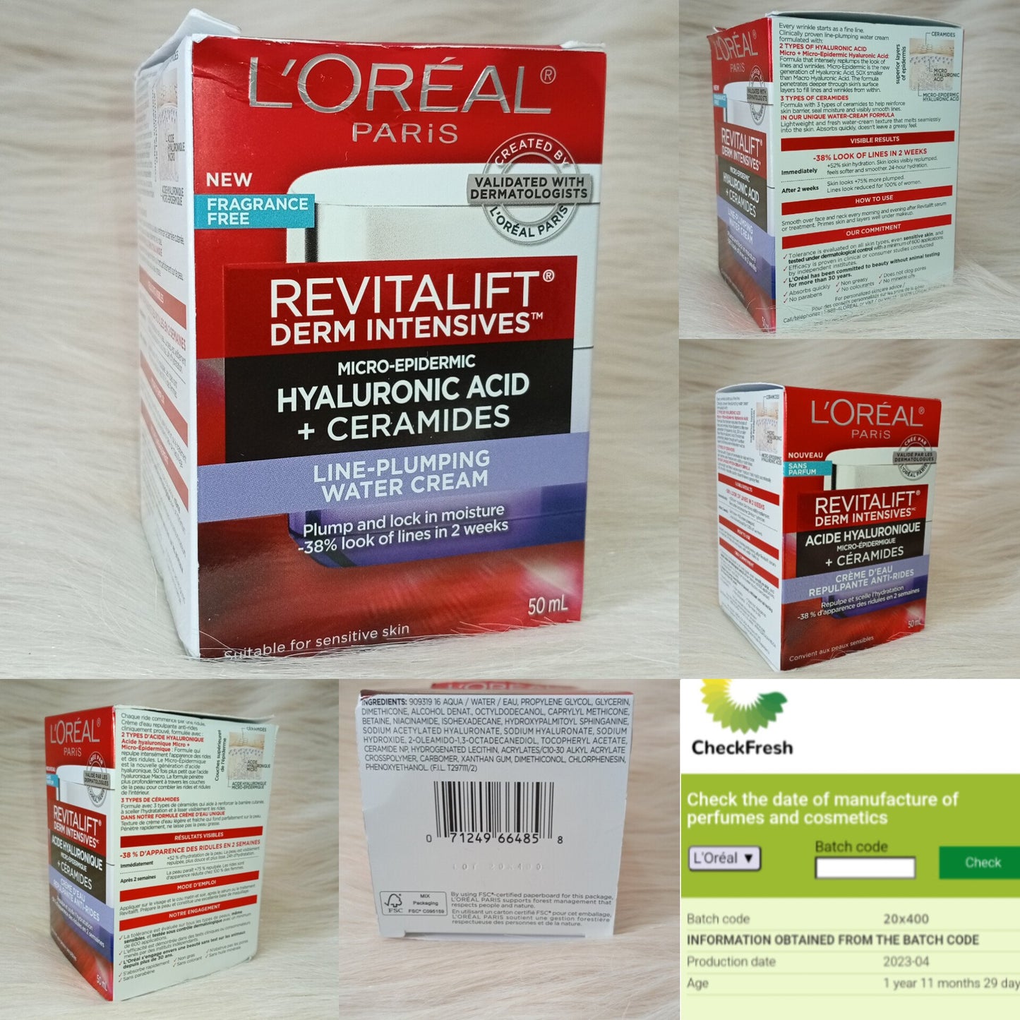 L'Oréal Revitalift Hyaluronic Acid Water Cream 50ml