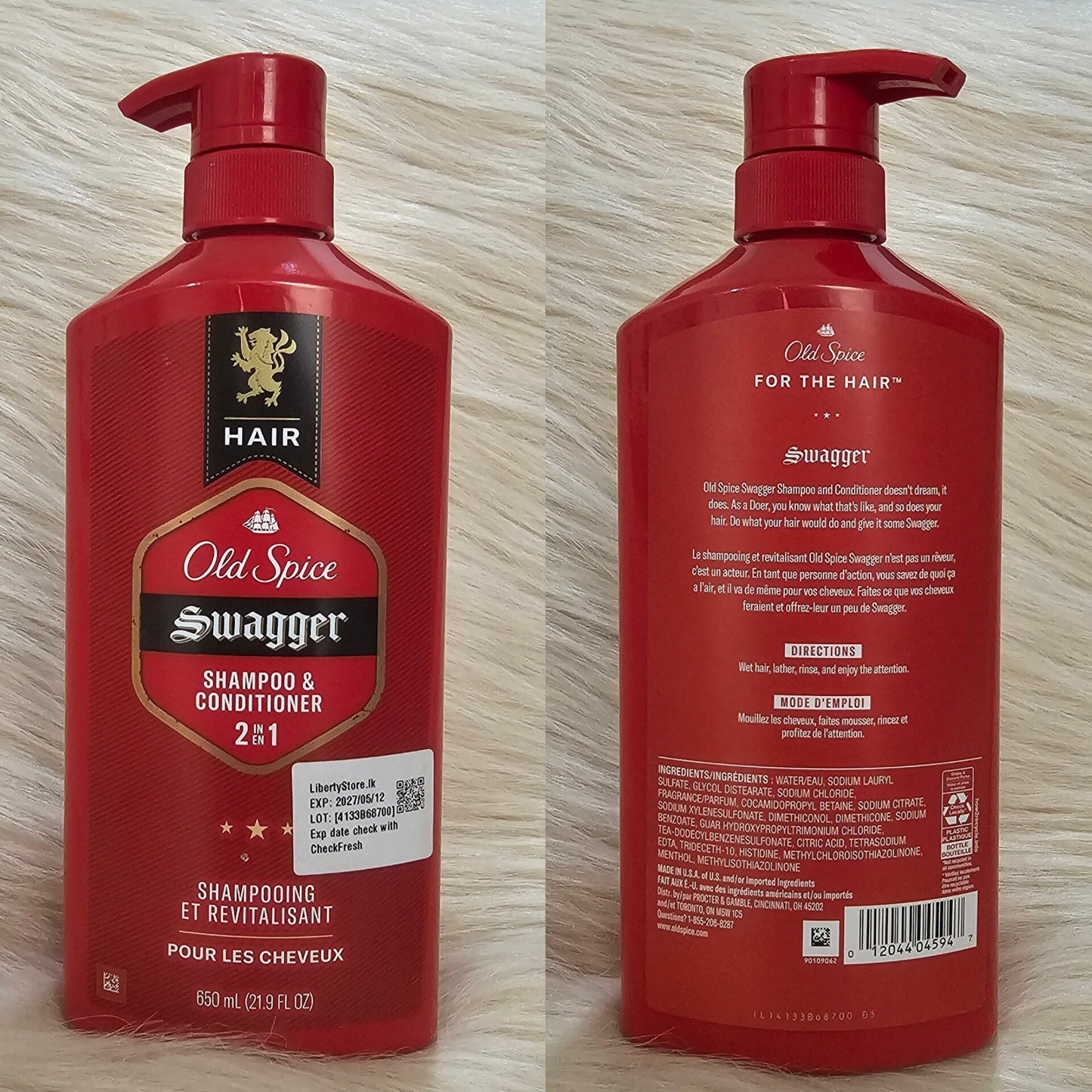 Old Spice Swagger 2-in-1 Shampoo & Conditioner for Men – 650ml