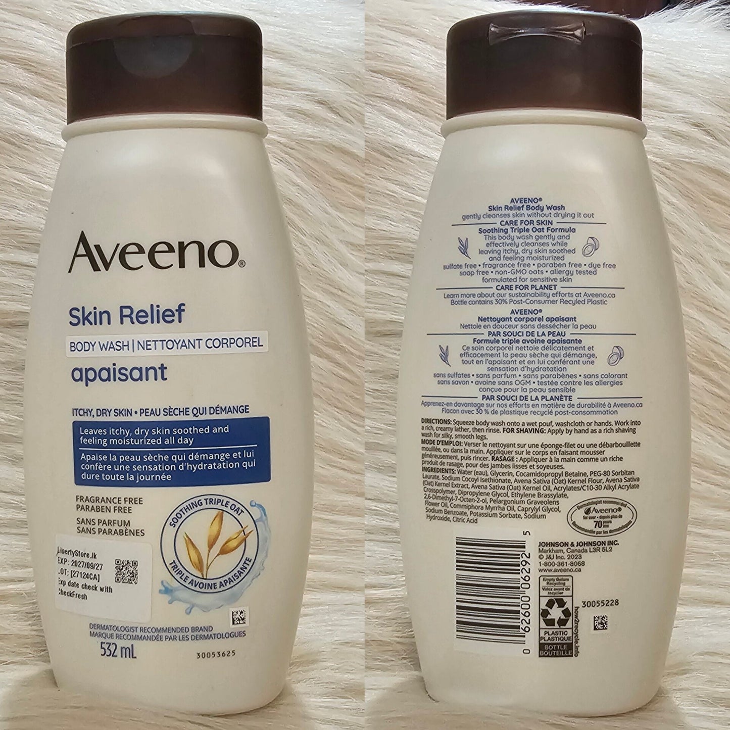 Aveeno Active Naturals Unscented Moisturizing Lotion for Sensitive Skin
